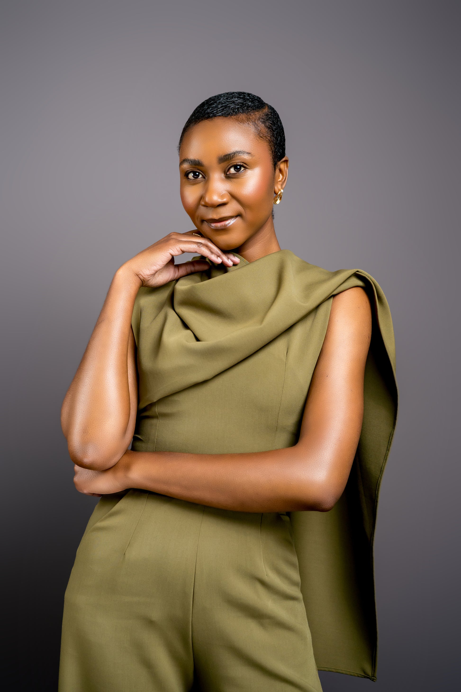 Green draped top (pre-order)